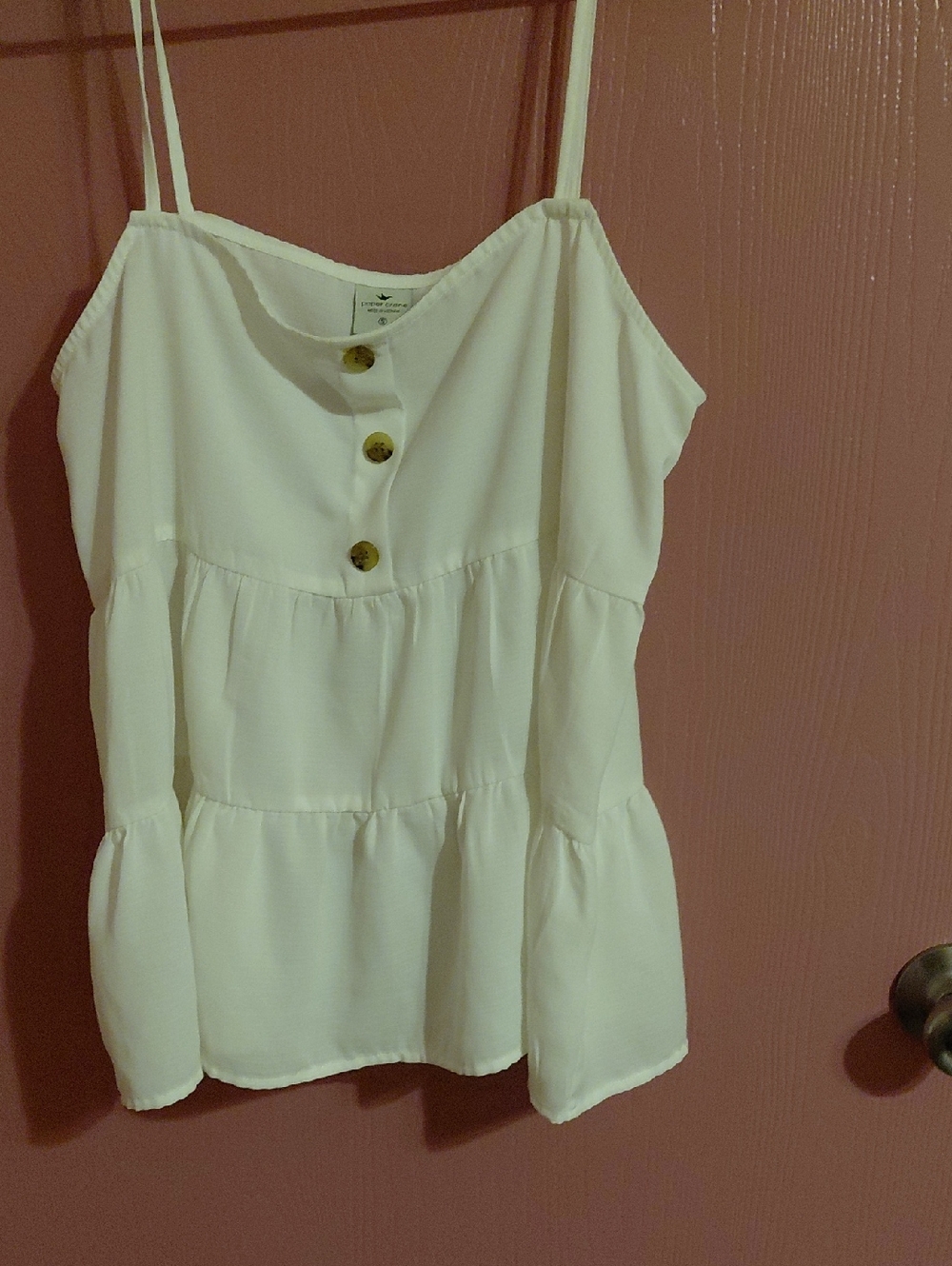 Paper Crane White Sleeveless Lightweight Tank Top